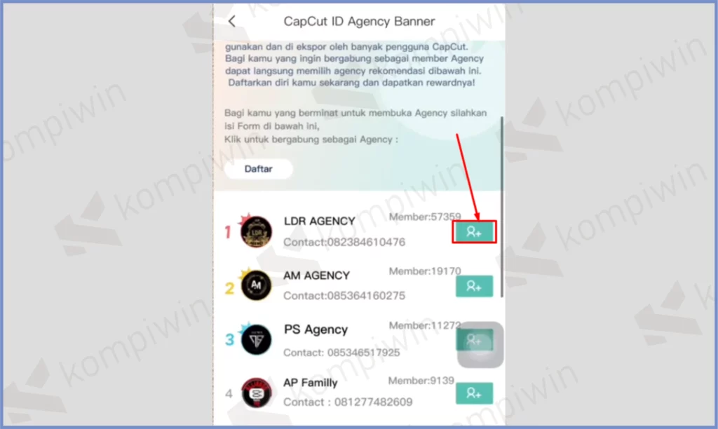 6 Tambahkan Agency - Cara Daftar Creator CapCut Agency dan Hasilkan Uang