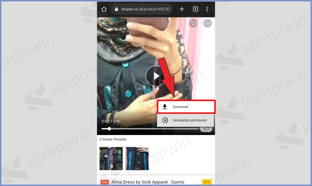 7 Ketuk Tombol Download - Cara Download Video dari Shopee [Mudah & Cepat]