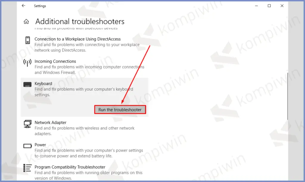 7 Run The Troubleshooter - Cara Mengatasi ALT + F4 Tidak Berfungsi di Windows 10