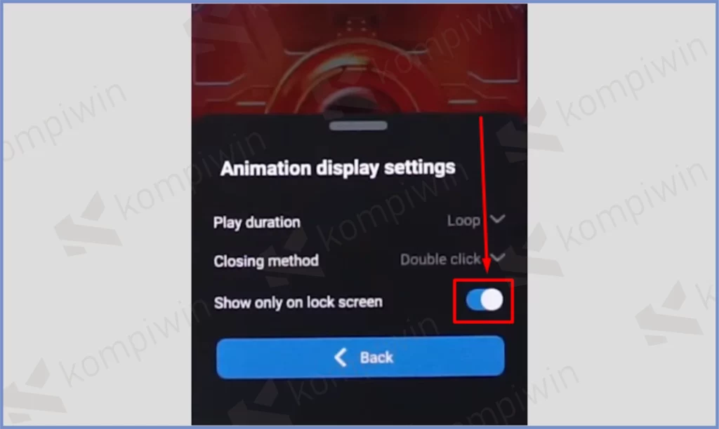 9 Aktifkan Show Only - Cara Membuat Animasi Charging ASUS ROG di Semua Android