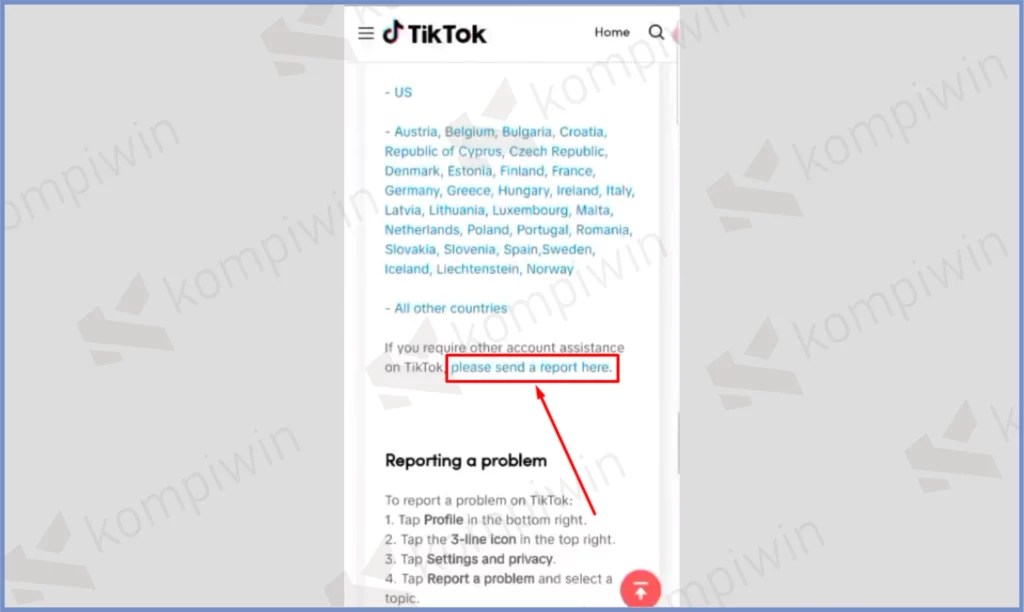 1 Pencet Tombol Report - Cara Mengembalikan Akun TikTok yang Diblokir Selamanya