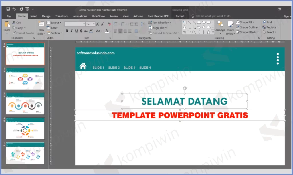 1 Template PowerPoint - Template PowerPoint dengan Tema WhatsApp