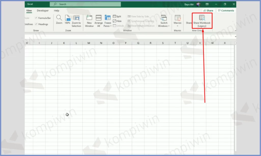2 Pencet Menu Workbook Share - Cara Mengaktifkan Workbook Sharing Microsoft Excel
