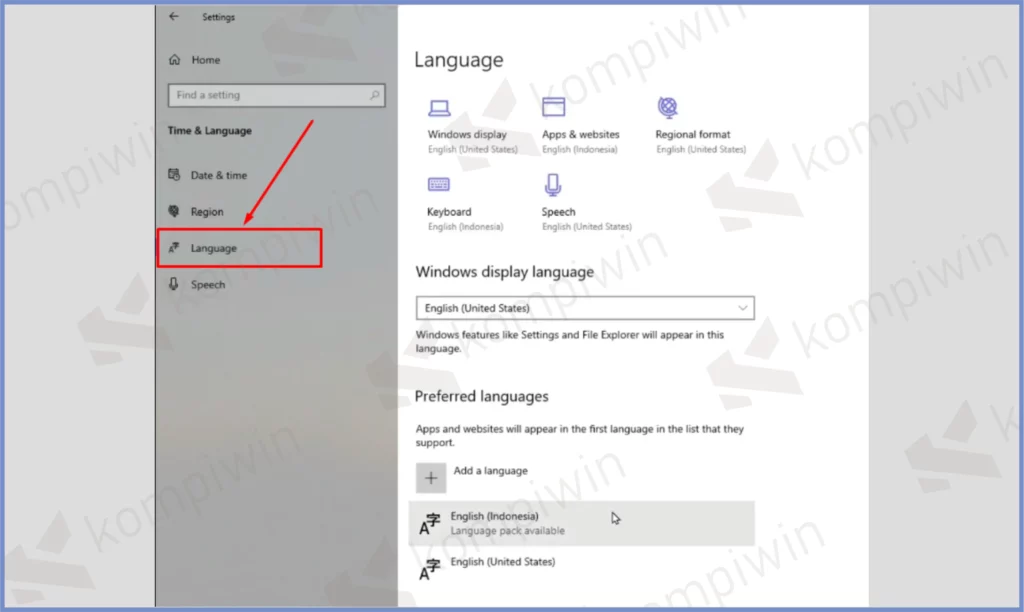 3 Pencet Language - Cara Setting Keyboard Bahasa Jepang Di Windows 10