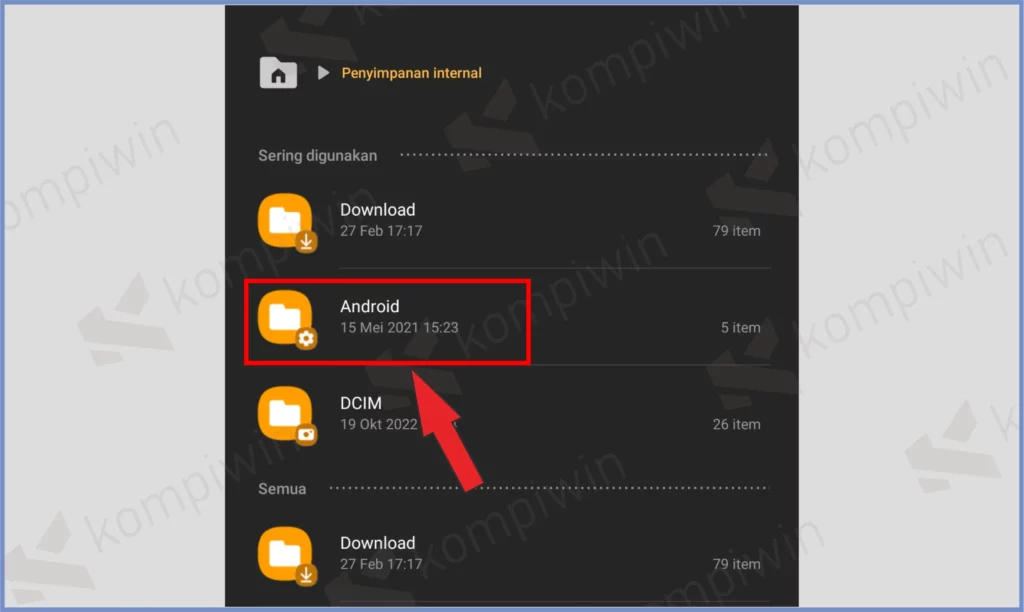 2 Klik Folder Android - Lokasi Folder Penyimpanan File Media di Whatsapps