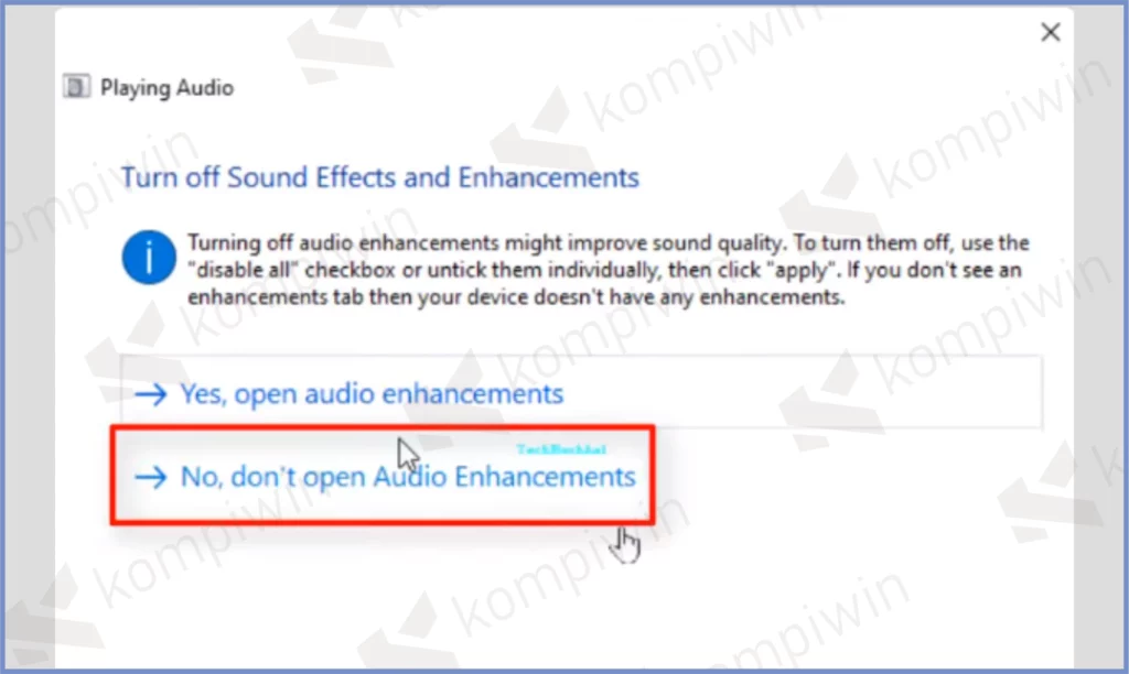 5 No Dont Opent - Cara Mengatasi Headphone Tidak Terdeteksi di Windows 11
