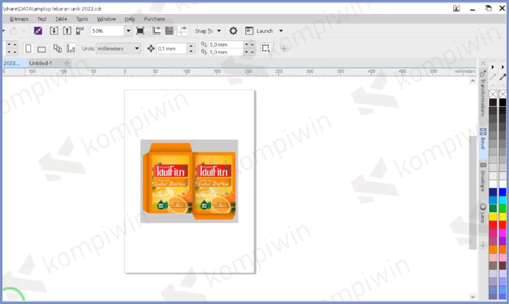 Contoh Editing Template - Download Template Amplop Idul Fitri