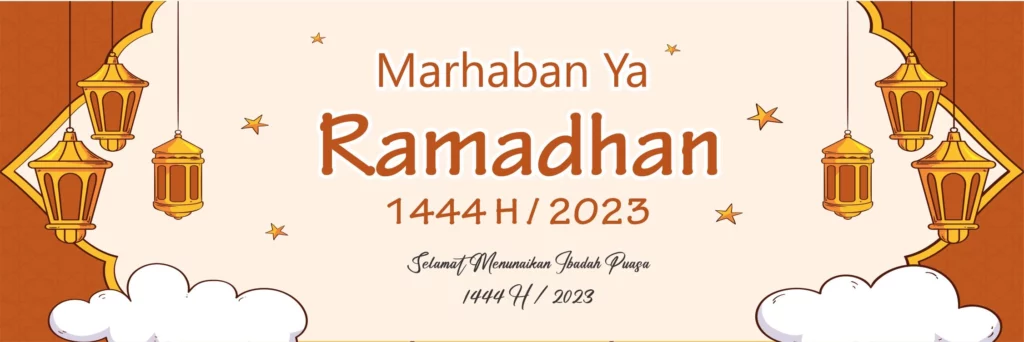 Desain Spanduk Ramadhan Warna Cerah