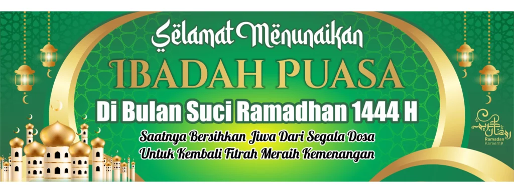 Desain Spanduk Ramadhan Warna Hijau