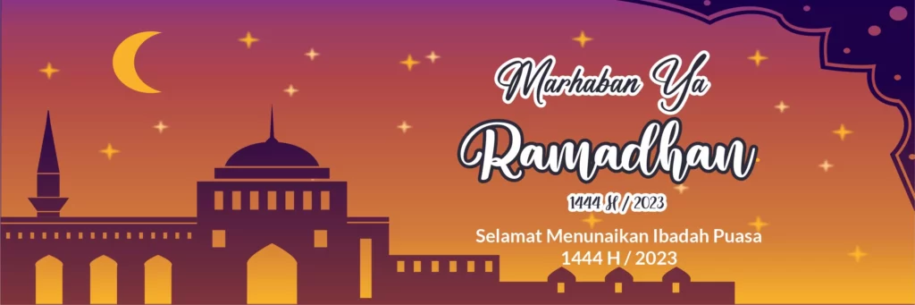 Desain Spanduk Ramadhan Warna Orange