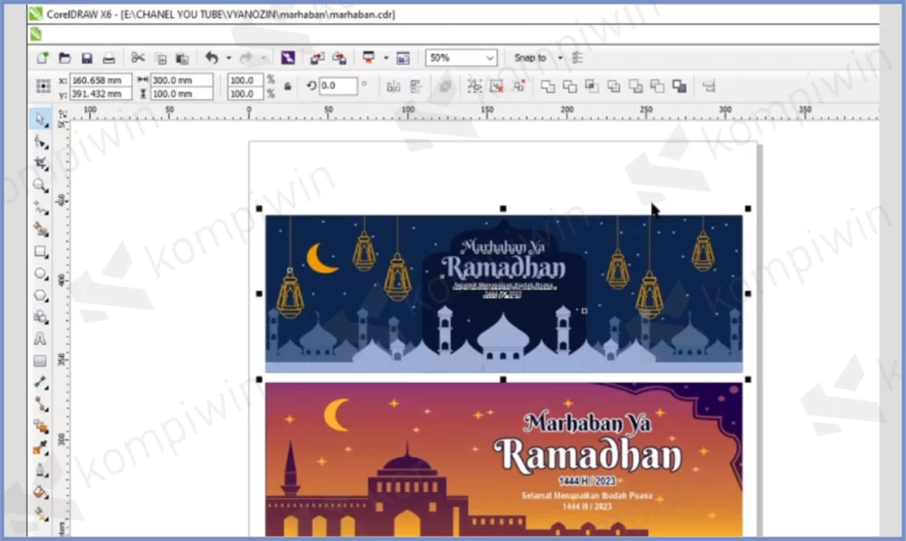 Lembar Editing Template - Download Desain Spanduk Ramadhan 1444 H 2023M
