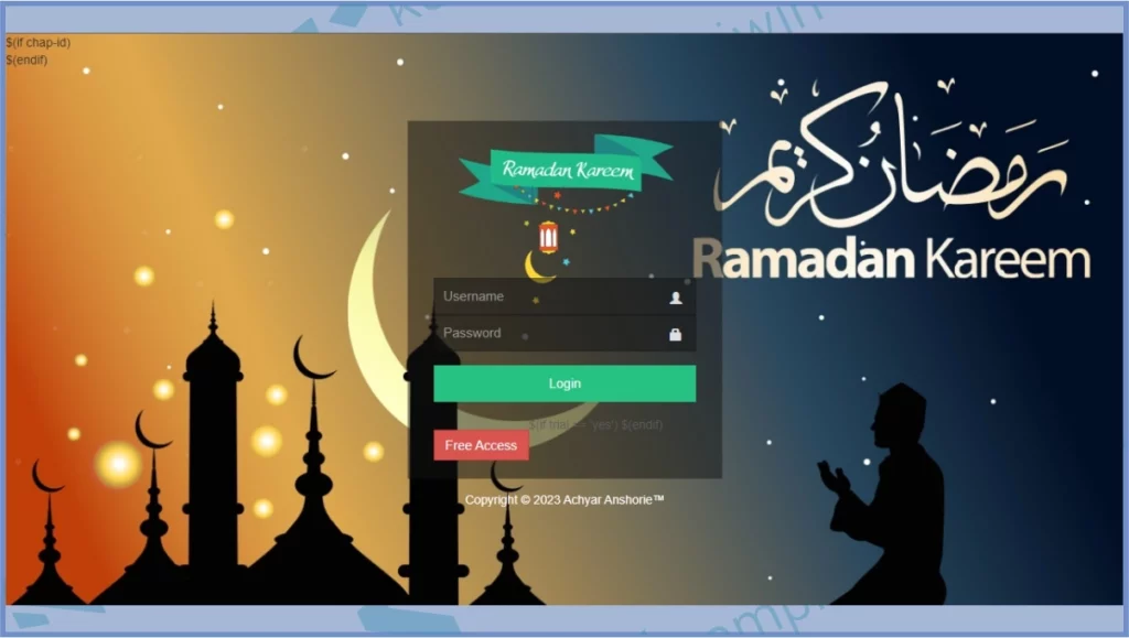 Tampilan Login Mikrotik Tema Ramadhan - 1