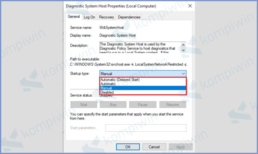 Ubah Automatic - Cara Mengatasi Diagnostic Policy Service Tidak Berjalan di Windows 11