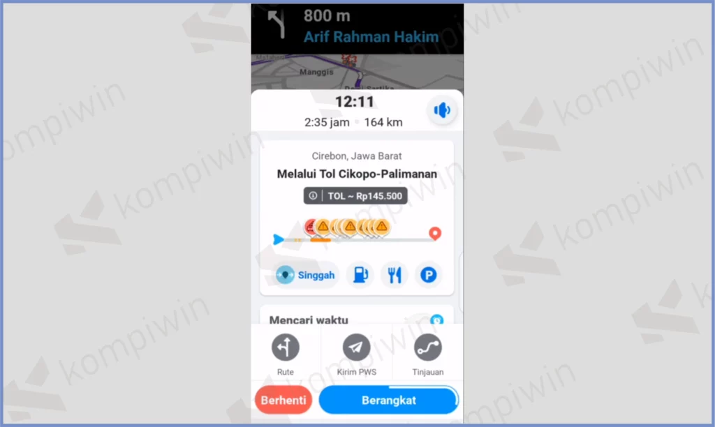 2 Cek Tarif di Waze - Aplikasi Cek Tarif Tol Seluruh Indonesia Terkini