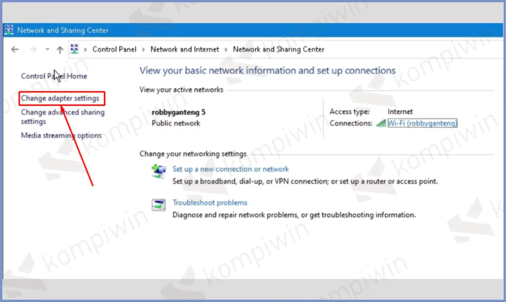 4 Change Adapter Settings - Cara Mengganti IP Address di Windows 10 [LAN dan WiFI]
