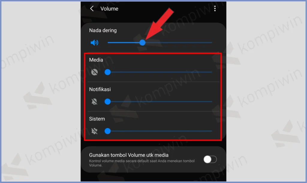 5 Atur Volume - Cara Membuat HP Android Berdering Walau dalam Mode Senyap