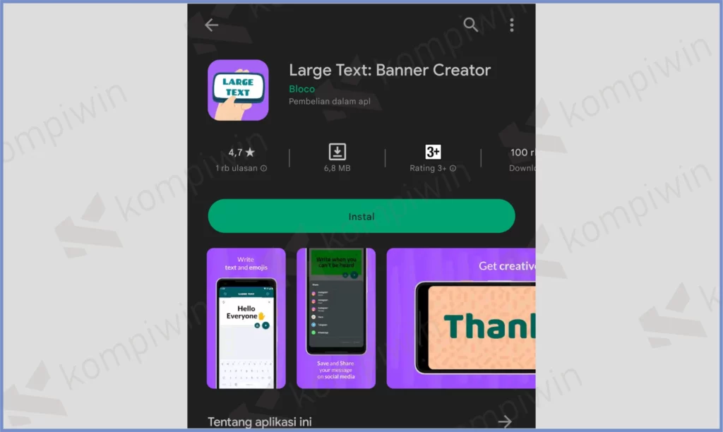 Large Text Banner Creator - Aplikasi Tulisan Berjalan di HP Terbaik