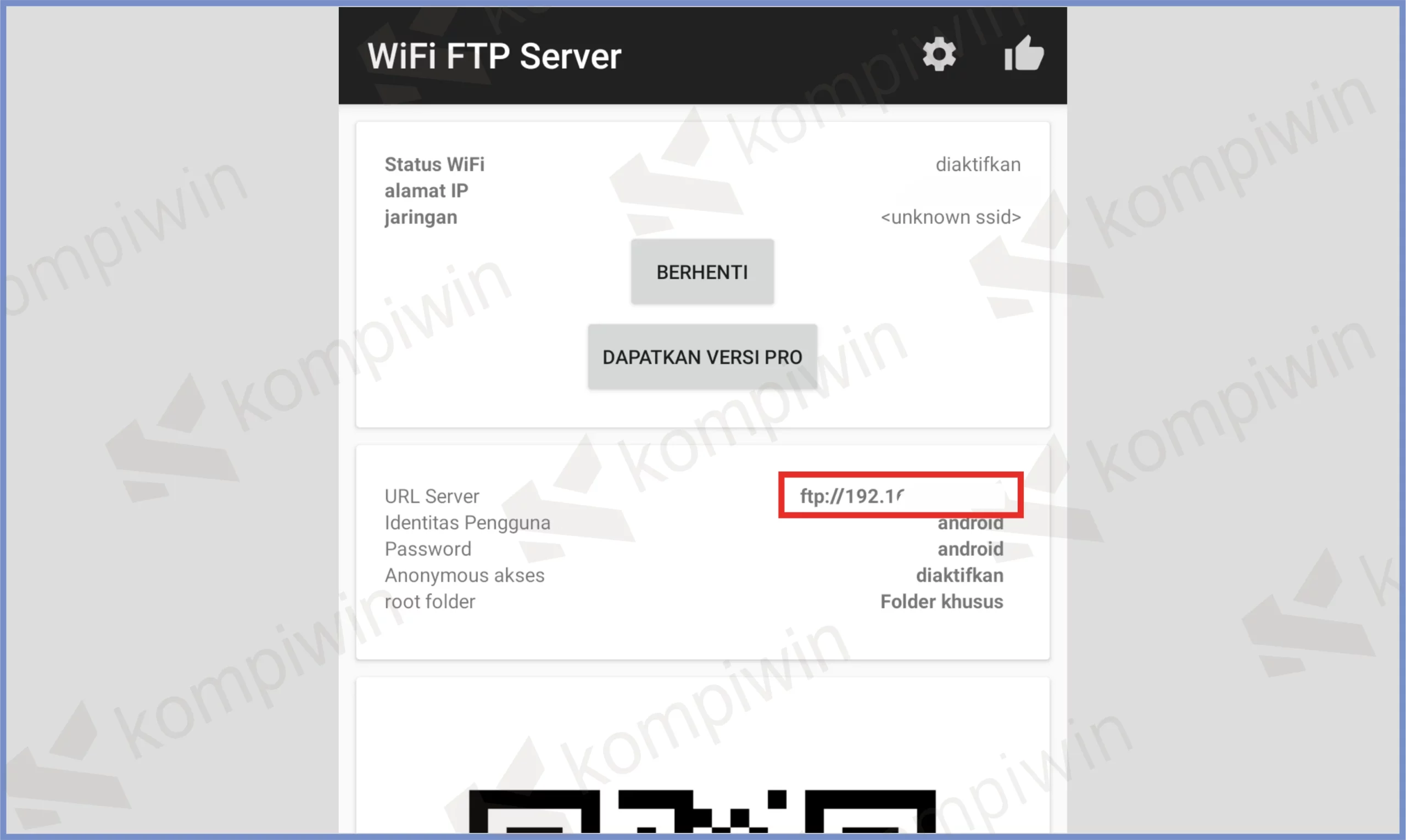 4 Salin Alamat IP - Cara Transfer (Pindah) File HP ke Laptop Tanpa Kabel