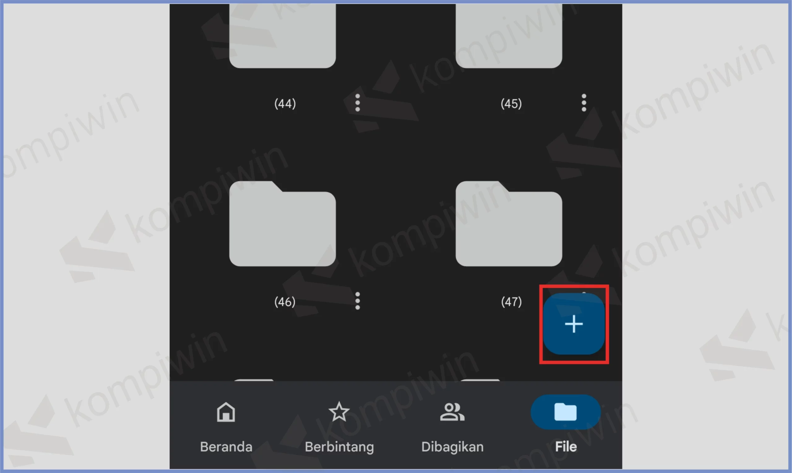 7 Pilih Tombol Plus - Cara Transfer (Pindah) File HP ke Laptop Tanpa Kabel