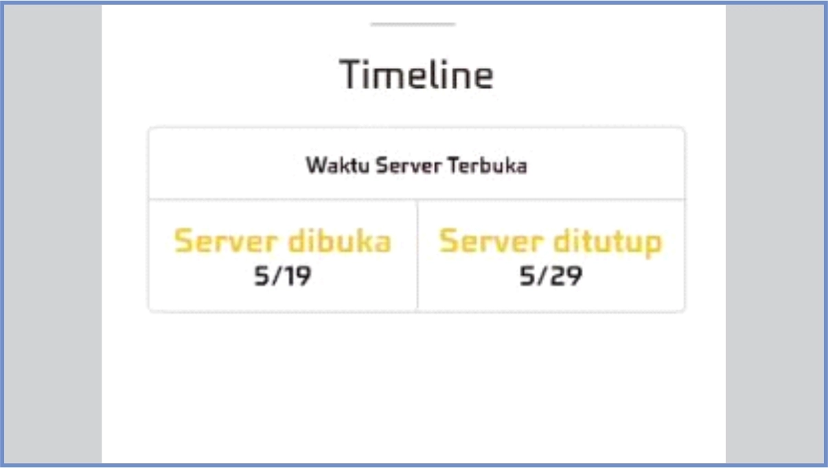 Tanggal Advanced Server Dibuka