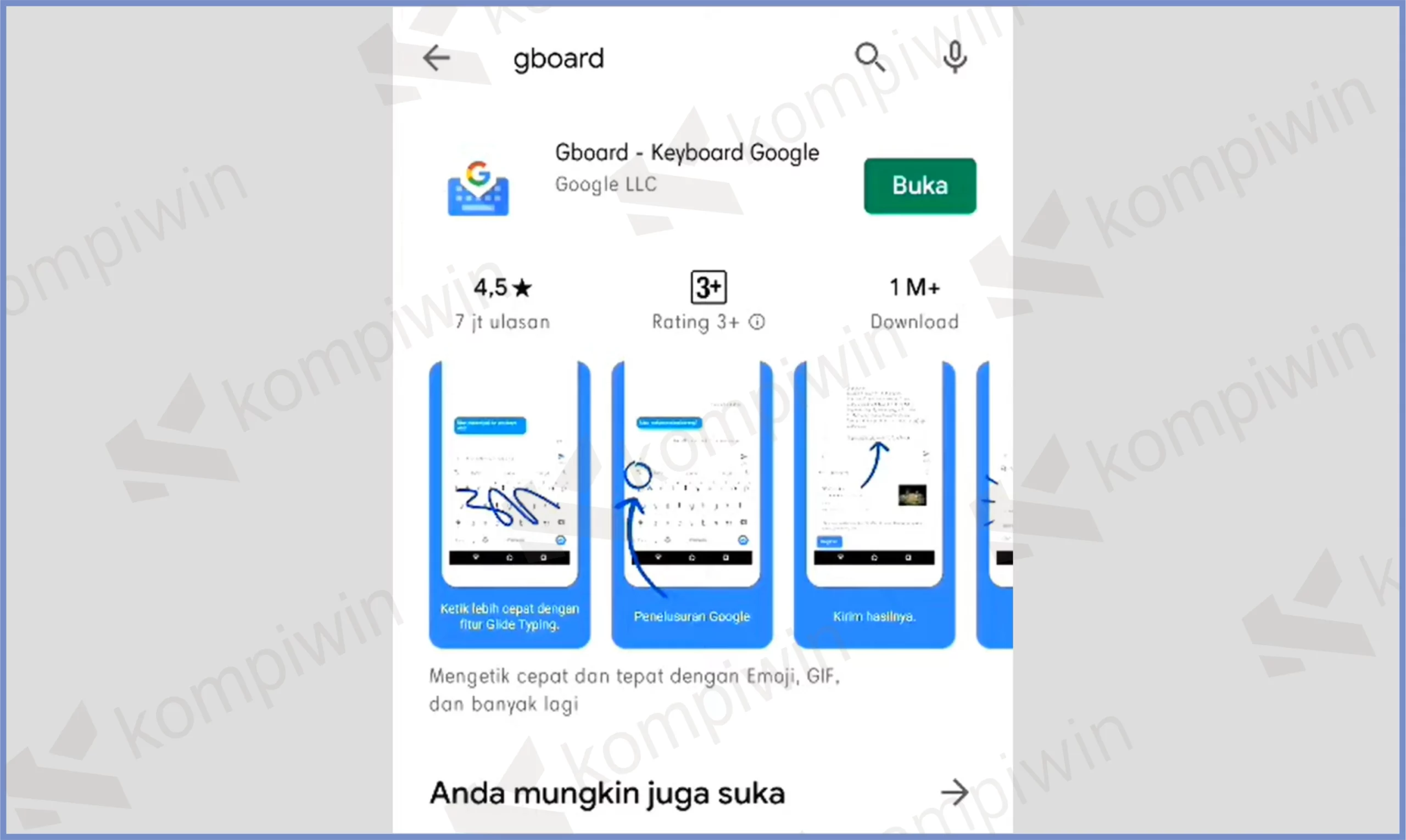 1 Install Aplikasi gBoard - Cara Menulis Aksara Jawa di Android
