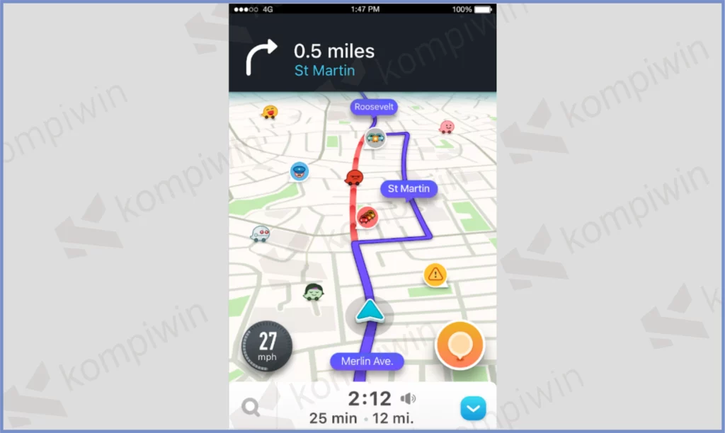 2 Aplikasi Waze - Aplikasi Peta Digital Terbaik Di Android Dan iOs