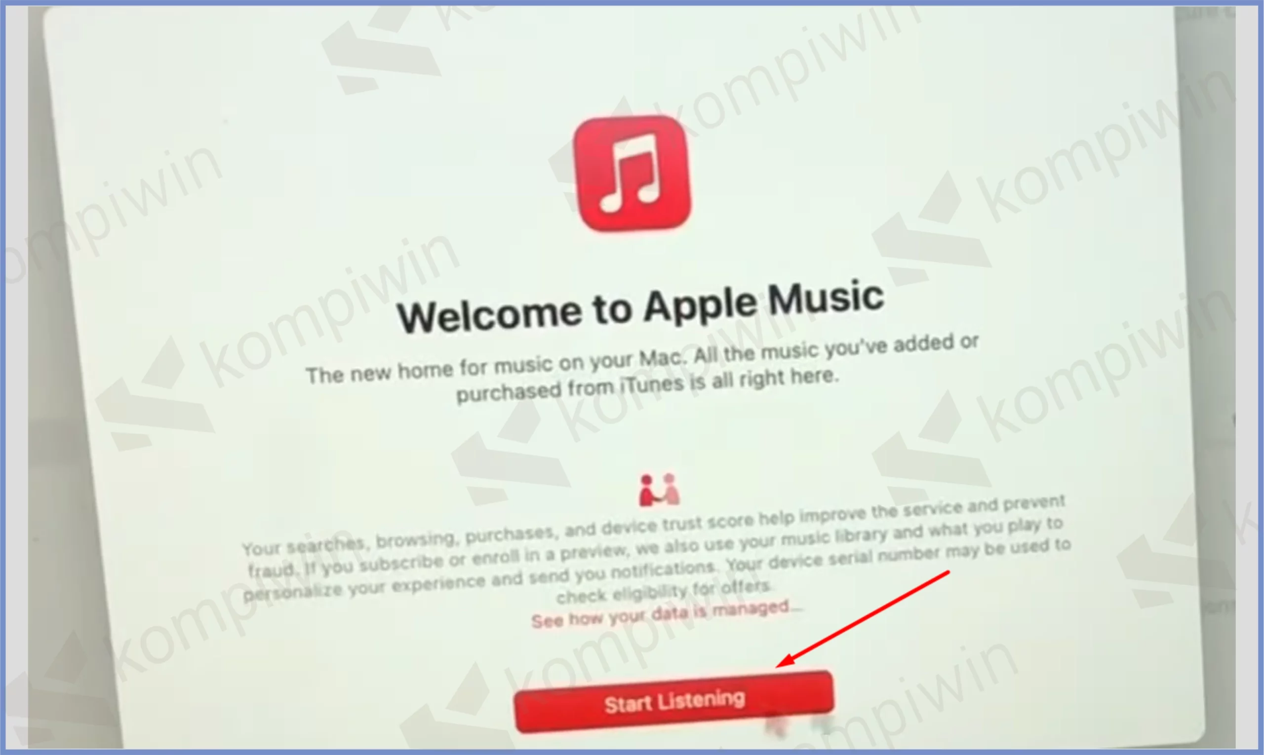 9 Start Listening - Cara Mengatasi iTunes Store Tidak Dapat Memproses Pembelian pada Saat Ini