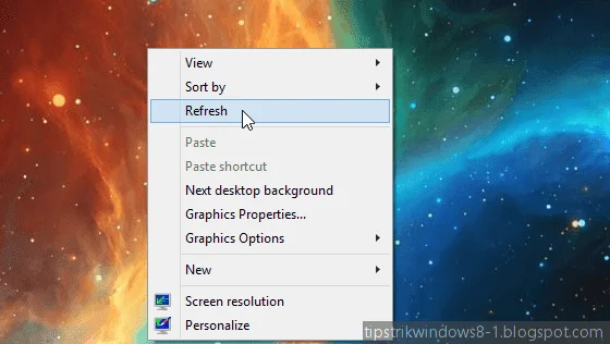 Efek Me-refresh Desktop (F5) Berkali-kali