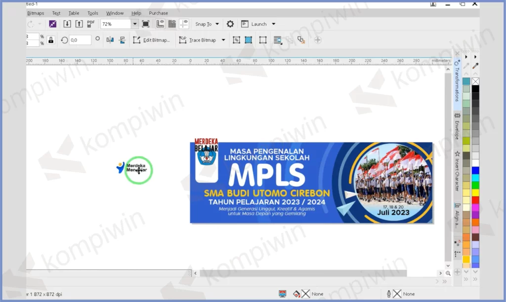 2 Editing File Banner - Download Template Spanduk Banner MPLS (CDR & PSD)
