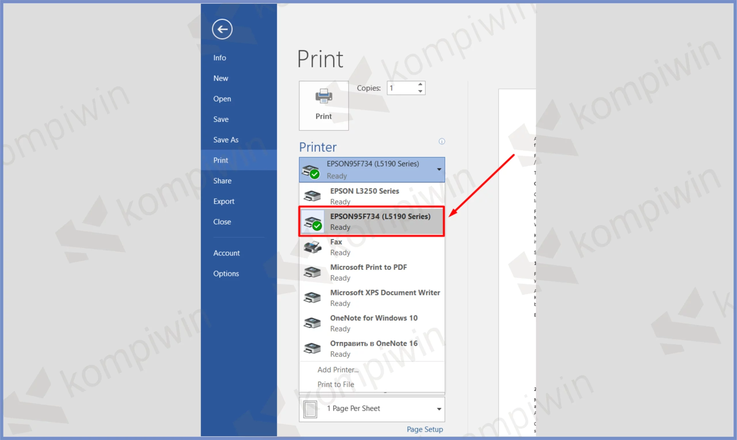 3 Tentukan Jenis Printer - Cara Ngeprint File Dokumen