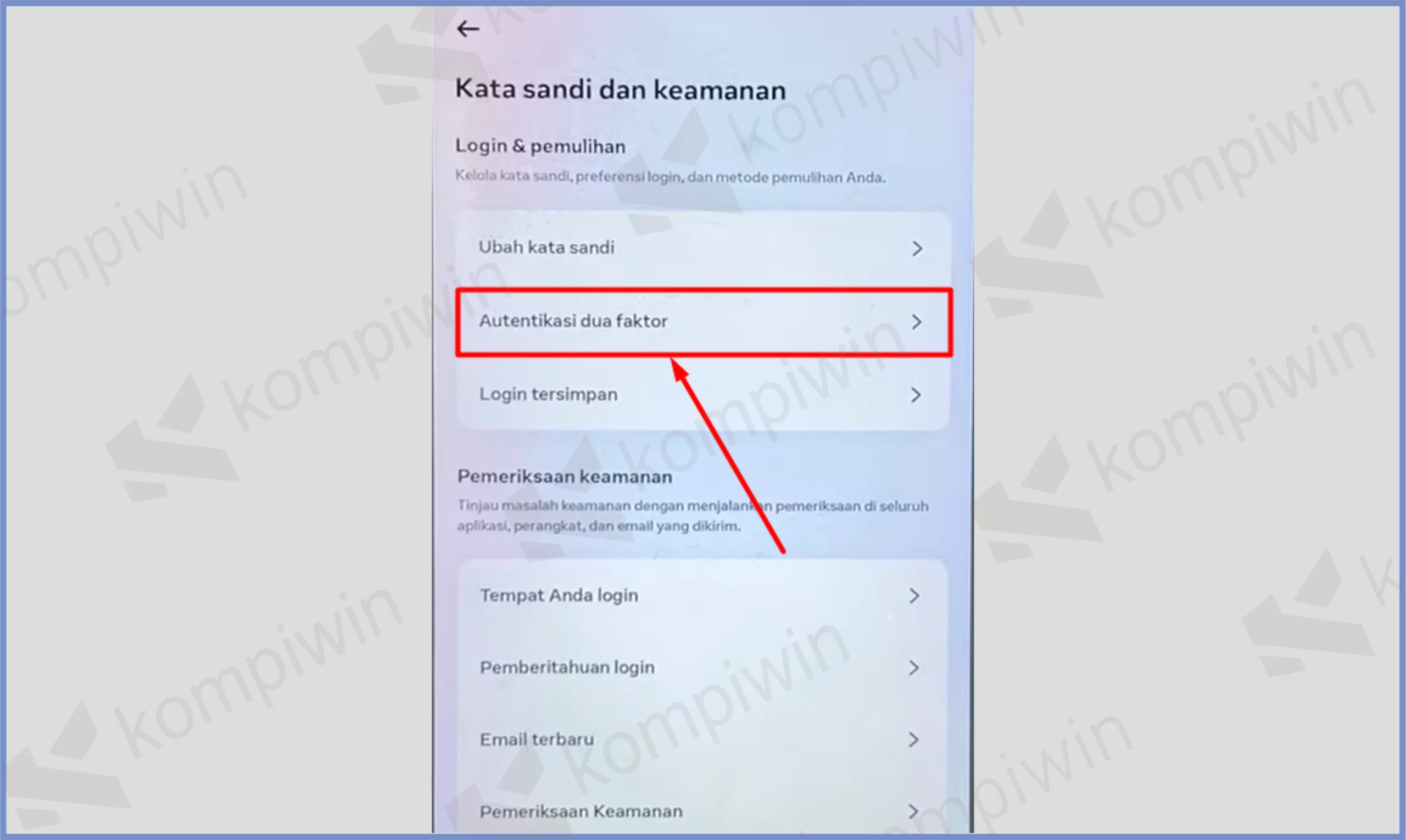 5 Autentikasi dua Faktor - Cara Melihat Kode Cadangan 8 Digit Instagram